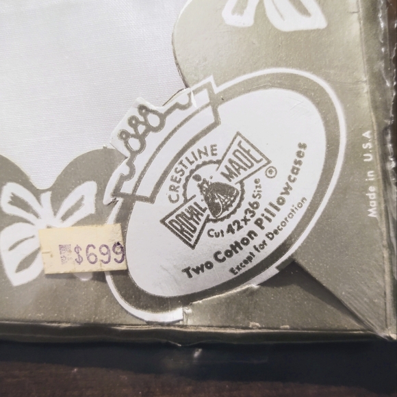 Vtg New Crestline Royal Made Set Of Pillowcases 42X36 - Picture 3 of 5